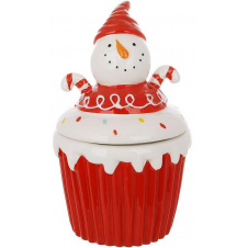 Ємність з кришкою BonaDi Pyrozhnoe Snowman для сипучих продуктів 350 мл Різнокольоровий DP232103