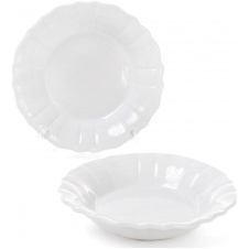 Набор Bona 6 глубоких тарелок Leeds Ceramics SUN диаметр 23см каменная керамика Белые DP40161
