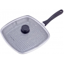 Сковородка-гриль Grill Pan 28х28см со стеклянной крышкой Kamille