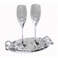 Бокалы на подносе 2 шт Wedding Sabefet T-SS33033