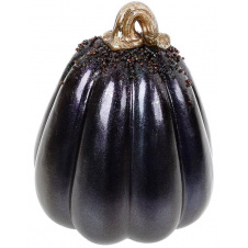 Фігурка Pumpkin 13х13х165см баклажанна із золотом та бісером Bona DP113666