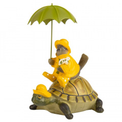 Декоративная статуэтка Bird with turtle 20х16х12 см Lefard AL219024 Вишневое