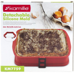 Жаропрочная разъемная форма 26.5х25 см со стеклянным дном Kamille DP91191 Вінниця