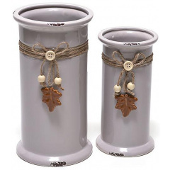 Ваза ceramic настільна Shabby Chic діаметр 10 см, висота 19 см Bona DP41669 Енергодар