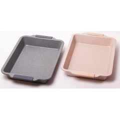 Форма для выпечки Kamille Marble 46х30х6см с силиконовыми ручками DP37141 Васильків
