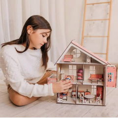 Домик кукольный на 5 комнат 46.5х37.4 см Toy Options PH218613 Житомир