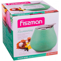 Сахарница ceramic ProfiTea 600 мл с откидной крышкой аквамарин Fissman DP41394 Киев