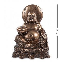 Cтатуэтка коллекционная символ благополучия и веселья Hotei Veronese 13х9х8 см Коричневый AL229031 Полтава