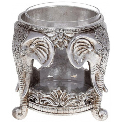 Декоративный подсвечник с колбой Indian elephant серебро DP87221 BonaDi Черкаси