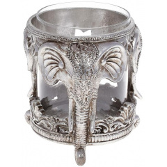 Декоративный подсвечник с колбой Indian elephant серебро DP87221 BonaDi Черкаси