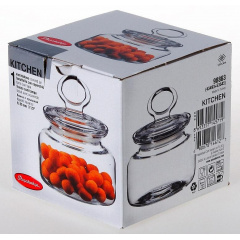Банка Pasabahce для продуктов Kitchen 614 мл со стеклянной крышкой DP37673 Вінниця