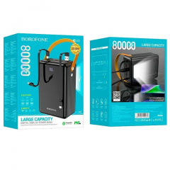 Павербанк Borofone Terra BJ32 3USB 2Type-C Lightning QC 80000 mAh черный Черновцы