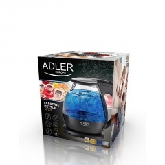 Електрочайник скляний 1.5 л Adler AD 1224 чорний Луцьк