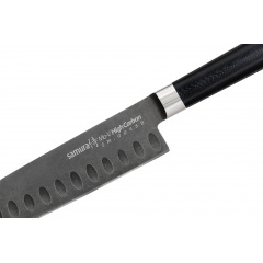 Ніж кухонний Санток з жолобчастою лінією леза 138 мм Samura Mo-V Stonewash (SM-0093B) Переяслав-Хмельницький