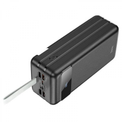 УМБ портативное зарядное Power Bank HOCO Electric J86B 60000mAh 4USB Lightning Type-C QC 5A Black Запорожье