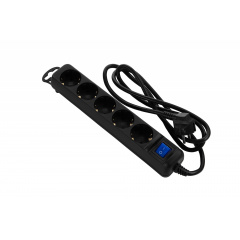 Мережевий фільтр подовжувач 2E U05ES15M1.5BK 5 розеток 1,5 black Рівне