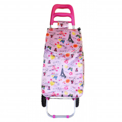 Тачка сумка тележка на колесах кравчучка Stenson MH-1901 Love Paris pink Ровно