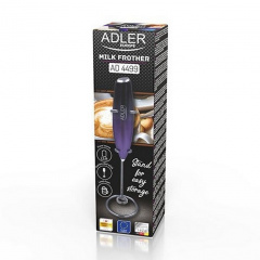 Капучинатор ручний з підставкою Adler AD 4499 Black/Violet Вишневе