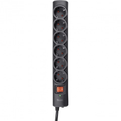Мережевий фільтр 1.8 м Trust Surge Guard 6XSchuko на 6 розеток Black Чернівці