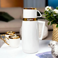 Термос зі скляною колбою 1л Magio MG-1050W White Київ