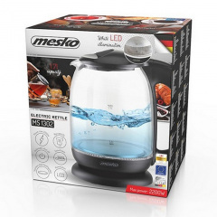 Электрочайник стеклянный 1.7 л Mesko MS 1302b Black Изюм