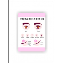 Плакат Vivay Нарощування вій 30 х 40 см Білий Київ