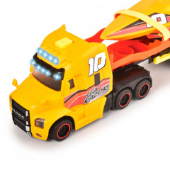 Іграшкова вантажівка Dickie Toys Тягач Mack Перевезення катера з причепом 41 см Помаранчевий (IG-OL185859) Київ