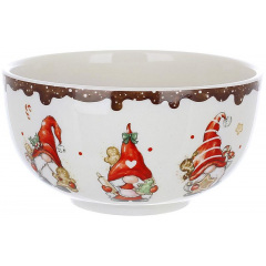 Новорічна піала Gnomes with gingerbread 750 мл BonaDi Різнокольоровий DP232367 Київ