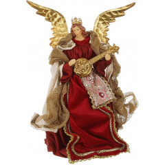 Статуетка Christmas Angel Red 22х16х30 см BonaDi Різнокольоровий DP231186 Умань