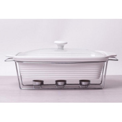 Мармит Food Warmer керамическая форма 2.4л 33см с подогревом Kamille DP37024 Нове