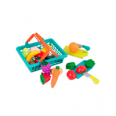 Детский набор игровой Battat Lite Овощи-фрукты в корзинке DD649373 Ізюм