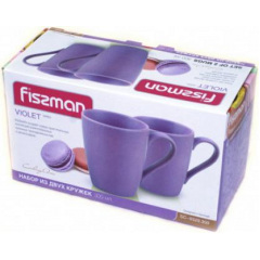 Набор Fissman 2 керамические кружки Sunshine 300 мл матовый фиолет DP39372 Харьков