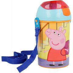 Дитяча пляшка для води з ремінцем 450 мл Stor Peppa Pig (48669) Фастів
