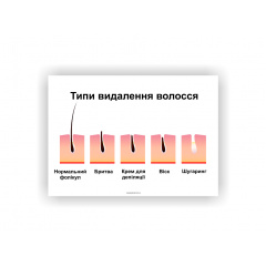 Плакат Типи видалення волосся 6 Vivay 0х80 см Білий Ізюм