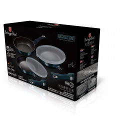 Набір сковорідок Berlinger Haus Metallic Line Aquamarine Edition (BH-7056) Бучач