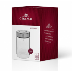 Контейнер зі сталевою кришкою Gerlach Ambiente 900 мл (5901035503809) Луцьк