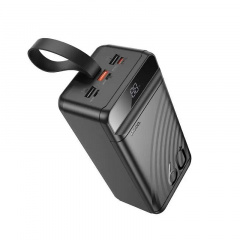 Портативное зарядное Power Bank Hoco Element J123C 3USB Type-C Lightning QC 60000 mAh черный Сумы