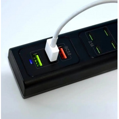 Адаптер UKC US-D01 85W 3USB 110-265V Чорний Житомир