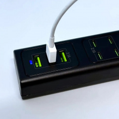 Адаптер UKC US-D01 50W 3USB 110-265V Черный Житомир