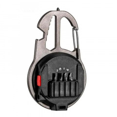 Ліхтарик брелок багатофункціональний COB W5137 Black Запоріжжя