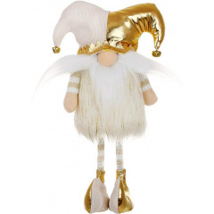 Декоративна іграшка Dwarf in a jester costume 48 см Кремово-золотий BonaDi DP232231 Київ