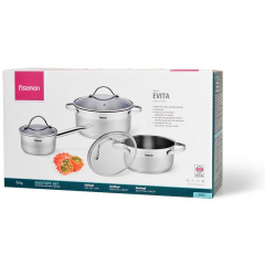 Посуда кухонная в наборе 6 предметов Evita из нержавеющей стали DP86331 Fissman Киев