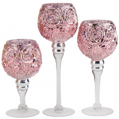 Подсвечники Unicorn Studio Rozerio 3 шт Pink (AL218319) Запоріжжя