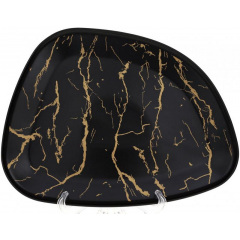 Фарфоровое блюдо Esmalte de Mármol negro 30.5х24х2см DP186204 BonaDi Киев