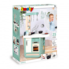 Детская кухня интерактивная Cherry со звуковыми эффектами из 25 аксессуаров Smoby IG-OL185828 Вінниця