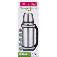Термос TermoPro Halsten 1500 мл с ручкой и ремешком Kamille DP43920 Сумы