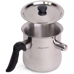 Молоковарка 1л со свистком и стальной крышкой Kamille DP37001 Ивано-Франковск