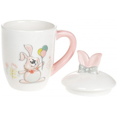 Чашка ceramic с крышкой Bona Веселый кролик 360 мл DP39630 Измаил