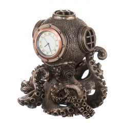 ЧАСЫ ОСЬМИНОГ 14 см Veronese AL3670 Бронзовый Чернигов