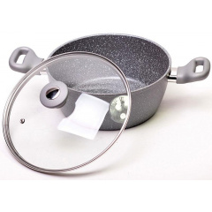 Кастрюля Kamille Grey Gotland 4л с гранитным антипригарным покрытием DP36555 Токмак
